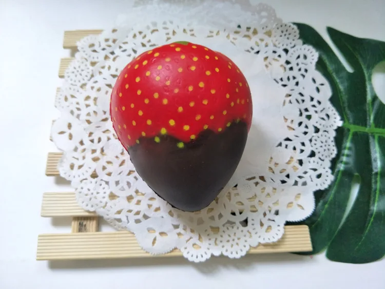 Мягкие игрушки из искусственной кожи, эмульсионные фрукты, красочные большие джем, клубника, игрушка для снижения давления