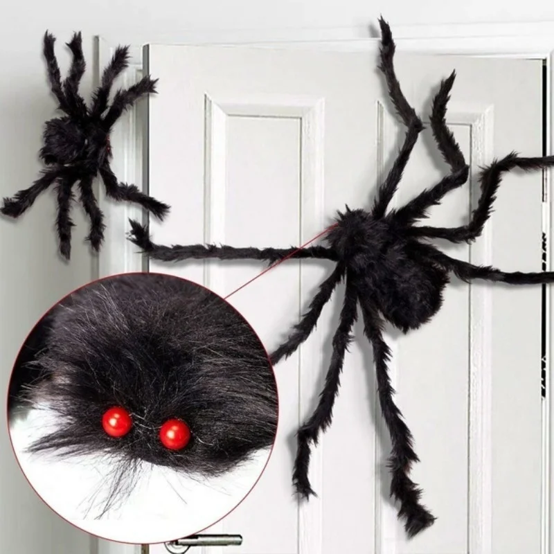 1 шт. большой черный плюшевый Хэллоуин паук реквизит на Хэллоуин для вечерние бар KTV Хэллоуин украшение игрушечная бутафория