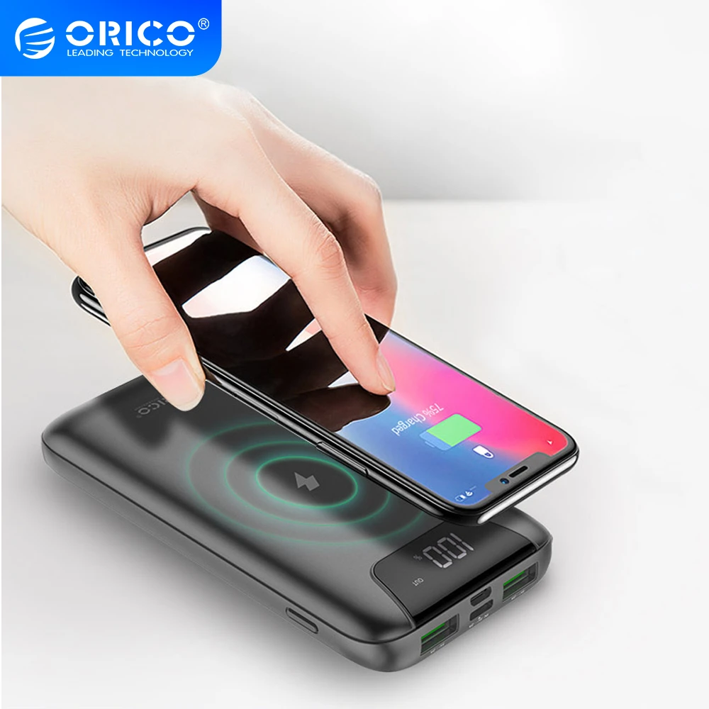 ORICO Batería de 10000mah para móvil, Powerbank USB Dual de carga con pantalla LCD, para iPhone, Samsung y Xiaomi|Cargador - AliExpress