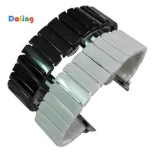 Ceramic strap 16 18 20 mm chain bracelet strap Black white Stainless steel buckle strap 2020 Sports strap replacement strap Watches Accessories Ceramic strap 16 18 20 mm chain bracelet strap Black white Stainless steel buckle strap 2020 Sports strap replacement strap Watches Accessories