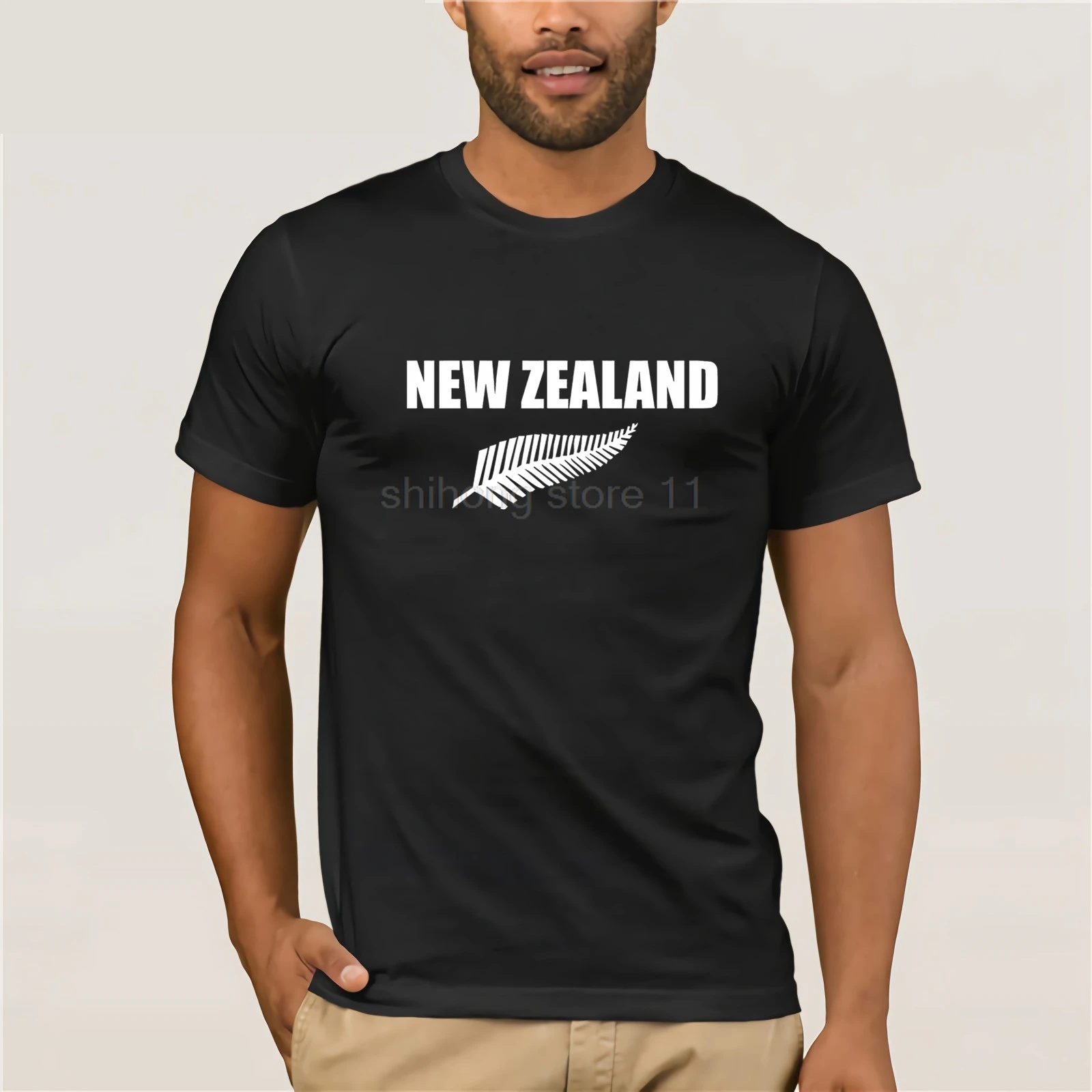 

New Zealand Fern Rugby T-Shirt Kiwi Blacks - Size 4Xl - 5Xl T Shirt All Union