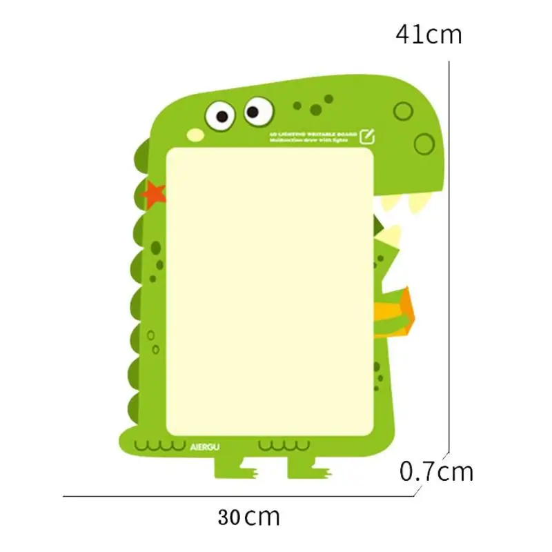 Dinosaur A3 мультфильм граффити доска для письма с Пластик цемента 2-в-1 доски и флюоресцентную светящуюся со светящимся магическая доска - Цвет: Dinosaur