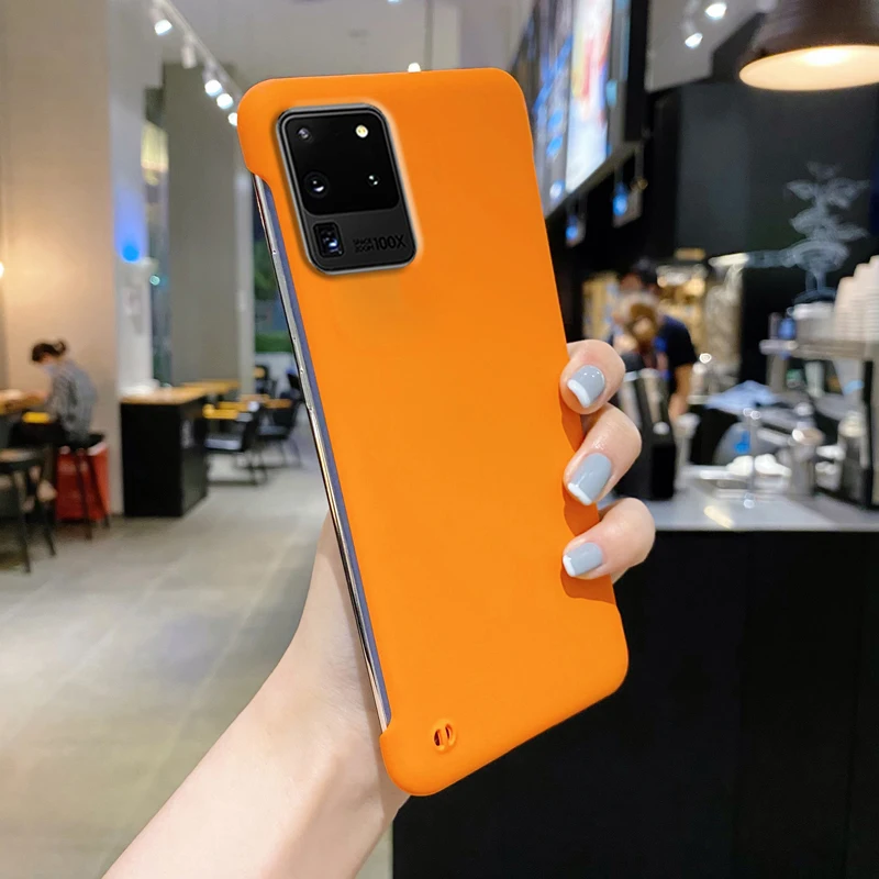 Frameless Candy Color Matte Hard PC Phone Case For Galaxy S22 Ultra S21 S20 S10 S9 Plus Cover For Samsung Note 10 20 Ult_voghion.com