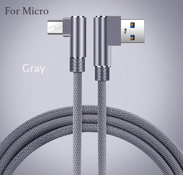 iphone usb cable Suntaiho Micro Charging Cable For Xiaomi Redmi 7 4X Samsung S7 LG Android 90 Degree Elbow Nylon Braided 3A Fast USB Data Charger android charger cord Cables