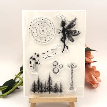 

ZFPARTY Angel Transparent Clear Silicone Stamp for DIY scrapbooking/photo album Decorative card making