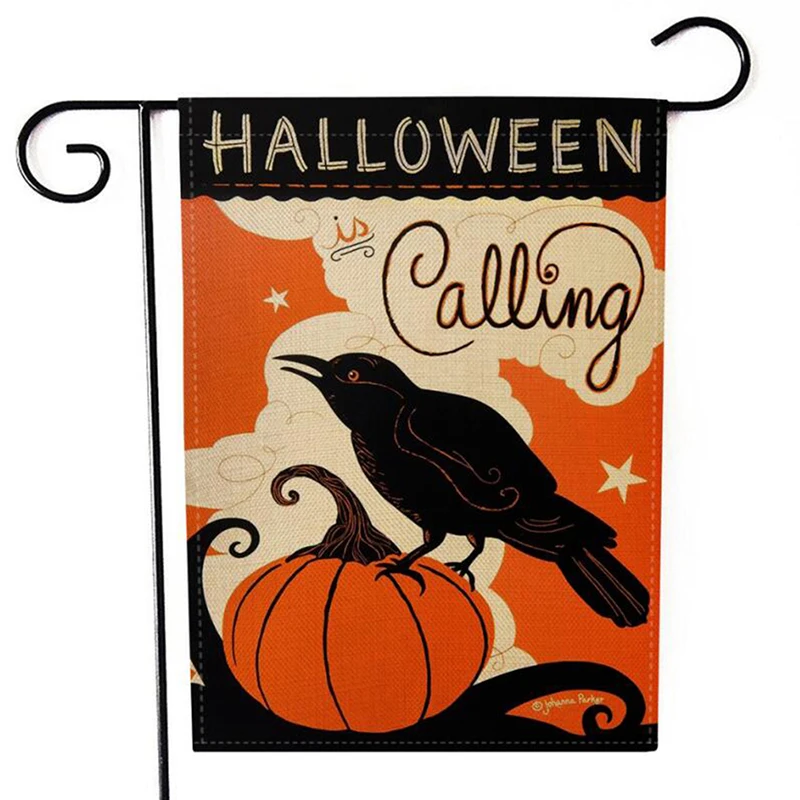 Флаг "Хэллоуин" Тыква тема двухсторонний сад флаг дом на открытом воздухе двор Садовые принадлежности украшения
