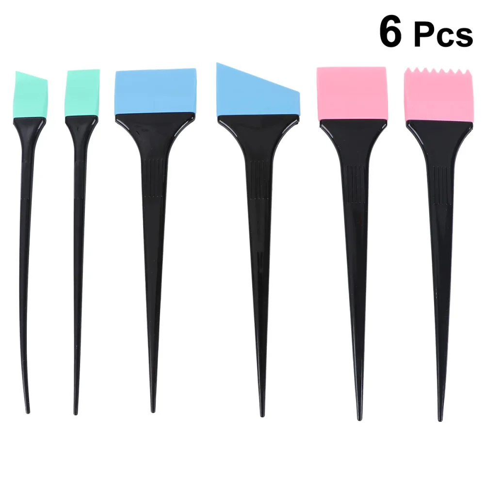 

6PCS/Set Hair Dyeing Brush Practical Useful Coloring Tinting Bleach Brush for Barber Hair Salon