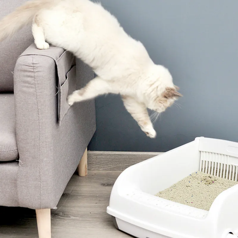 Luxury Top Entry Cat Litter Box Enclosed Home Garden Cat Litter Box Scoop Semi-automatic Arenero Gato Toilet for Cat OO50MS Luxury Top Entry Cat Litter Box Enclosed Home Garden Cat Litter Box Scoop Semi-automatic Arenero Gato Toilet for Cat OO50MS