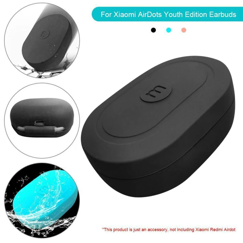 Силиконовый чехол для Xiaomi Redmi Airdots Bluetooth гарнитура TWS защитный чехол Коробка для Airdots не влияет на зарядку