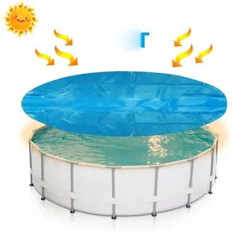 

8/10ft Pool Cover Round Rainproof Swimming Pool Cover Anti-evaporation For Inflatable Film Pool Insulation K1B9
