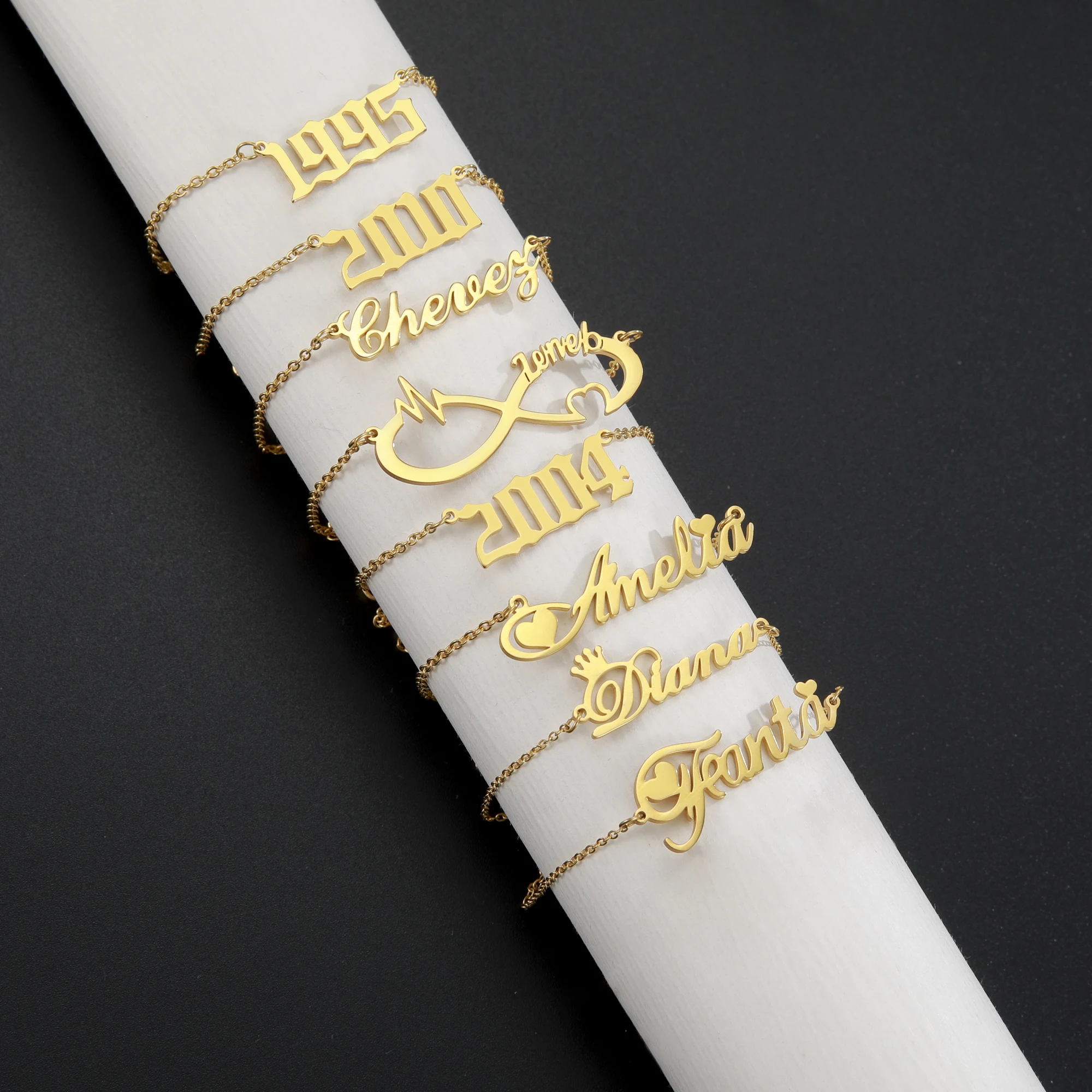 Promoción Lemegeton-tobillera personalizada con nombre para mujer, pulsera de tobillo de acero inoxidable, joyería para pies aVjWl7p6y