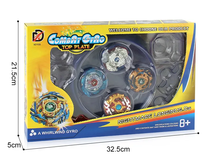 Классическая игрушка Beyblade DIY гироскоп с конкурентоспособным игрушечный Боевой набор костюм Дробеструйная гироскоп Игрушка ручка Запуск комбинация Рождественский подарок