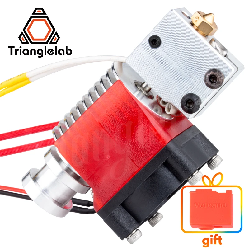Offerte Trianglelab v6 Vulcano hotend 12 V 24 V remote Bowen stampa J testa Hotend e ventola di raffreddamento staffa per E3D HOTEND per PT100