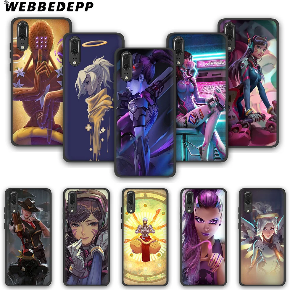 

WEBBEDEPP Overwatch OW TPU phone case for Huawei P10 P20 P30 Lite Pro Y6 Y7 prime 2018 Y9 2019