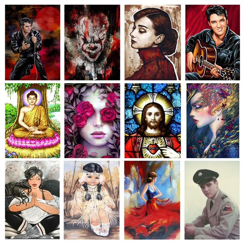 Diamond Painting Portrait 5D DIY Paintings Elvis Presley Cross Stitch Home Decor Embroidery Mosaic | Дом и сад