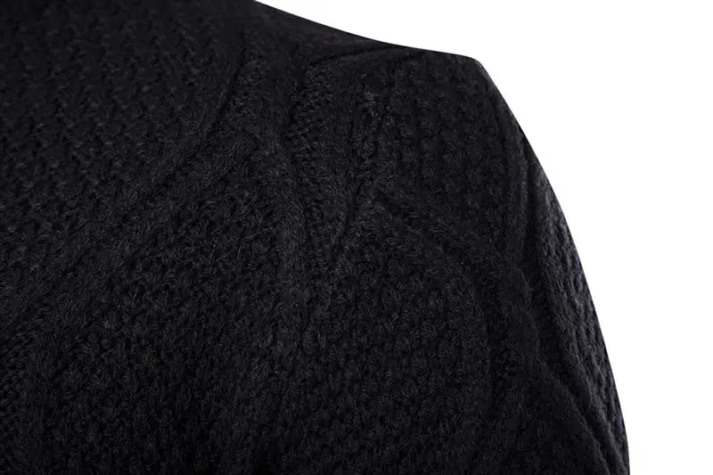 Fashion Men Knitted Sweater Mens Stylish Black Beige Navy Warm Slim O Neck Thick Sweaters Slim Fit Men Sweater M-XXL Autumn