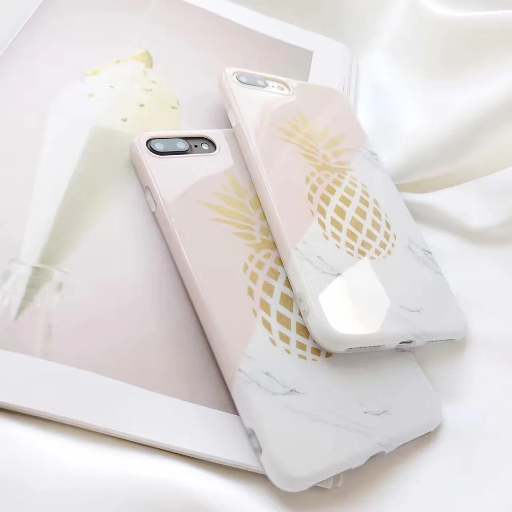 Ударопрочный мраморный чехол для телефона iPhone X Xs Max 6 6s 7 8 Plus MN