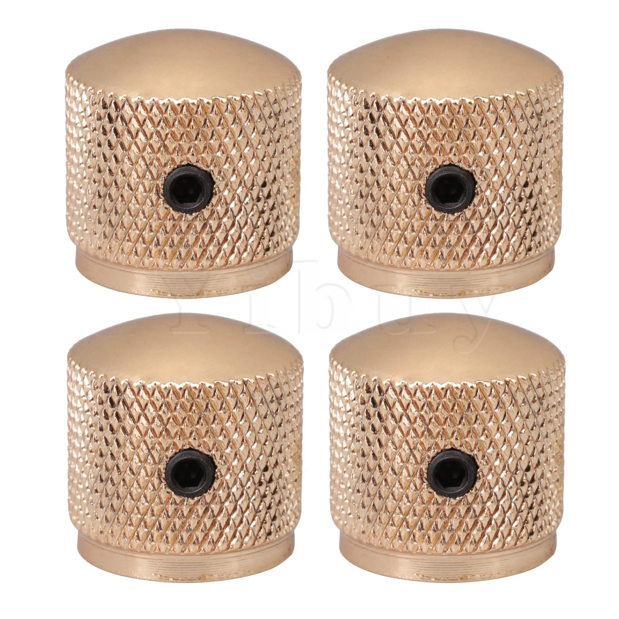 Yibuy 4pcs Gold Guitar Bass Volume Tone Control Knobs With Screw Type