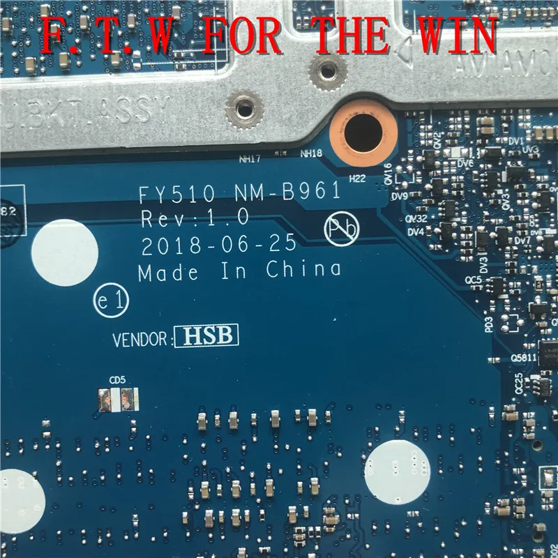 МБ 5B20S91763 para lenovo Легион Y530-15ICH-1060 Материнская плата ноутбука FY510 NM-B961 I7-8750HQ GTX1060M пробовал