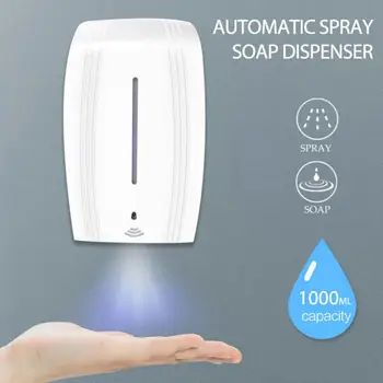 

1L Soap Dispenser Wall-Mount Automatic IR Sensor Touch-free Liquid Soap Dispensers Kitchen Soap Lotion Pump for Kitchen Bathroom