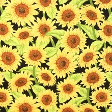 Наполовину ярдовая однотонная хлопковая ткань с принтом подсолнуха, ручная работа, платье для одежды, детская одежда, хлопок, CR-153