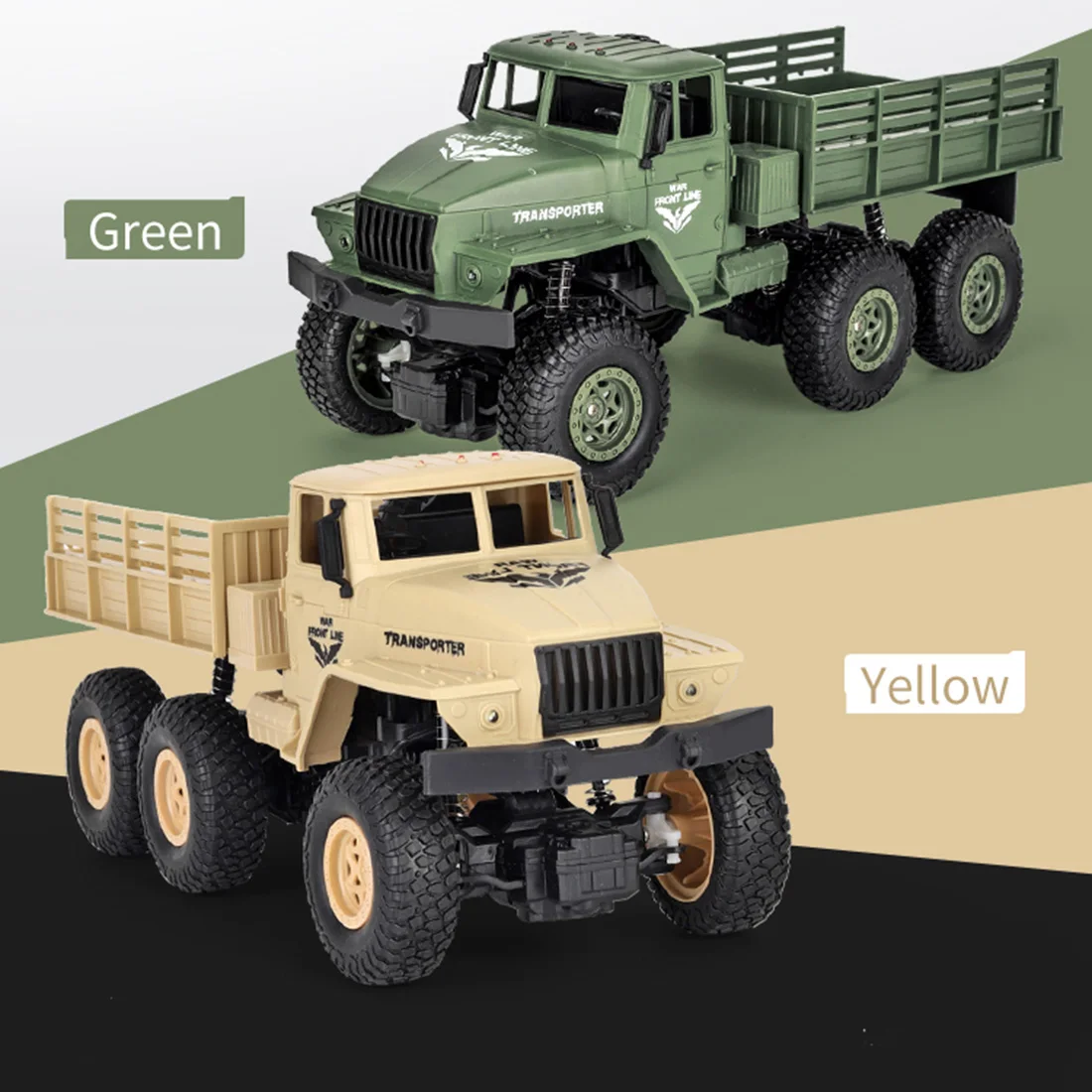 1:18 2,4G 10км/ч RC военный грузовик RC шесть-колесо грузового автомобиля дистанционного Управление игрушка для детей-Dongfeng № 8 желтого цвета
