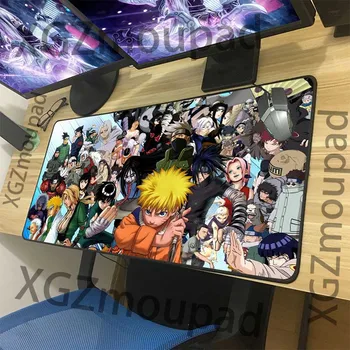 

XGZ Large Mouse Pad Black Lock Edge Naruto Handsome Character Collection Custom Internet Cafe Computer Desk Mat Rubber Non-slip