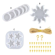 Moon Sun Star God Resin Casting Mold Moon Phase Pendant Home Deor Mold Crescent Moon Full Moon Epoxy Craft Moulds Tools Moon Sun Star God Resin Casting Mold Moon Phase Pendant Home Deor Mold Crescent Moon Full Moon Epoxy Craft Moulds Tools
