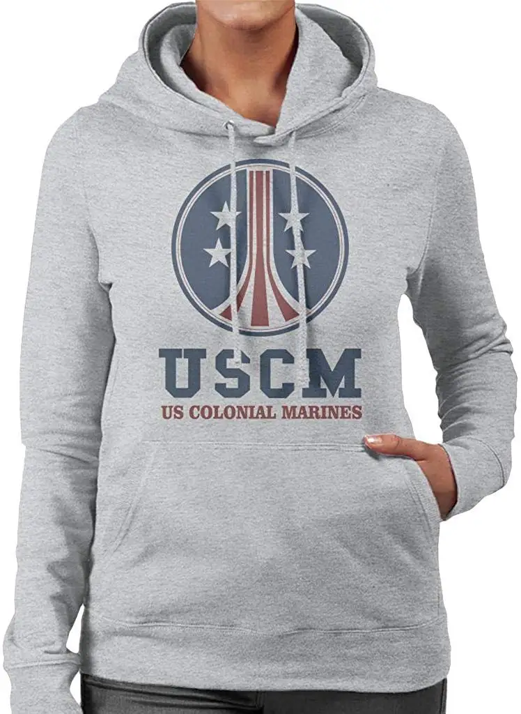 Женская толстовка с капюшоном SHGNKSG USCM Colonial Marines Aliens |