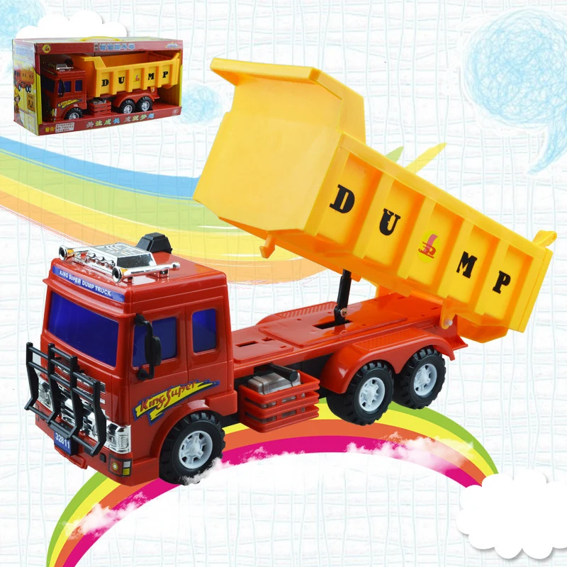 

Large Size Children Simulation Inertial Dump Truck construction truck transport truck Toy Kid toys With Hand cranking Operate