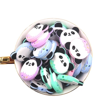 

10Pcs Silicone Panda Baby Teether Beads Dummy Pacifier Dental Care Teething Toy