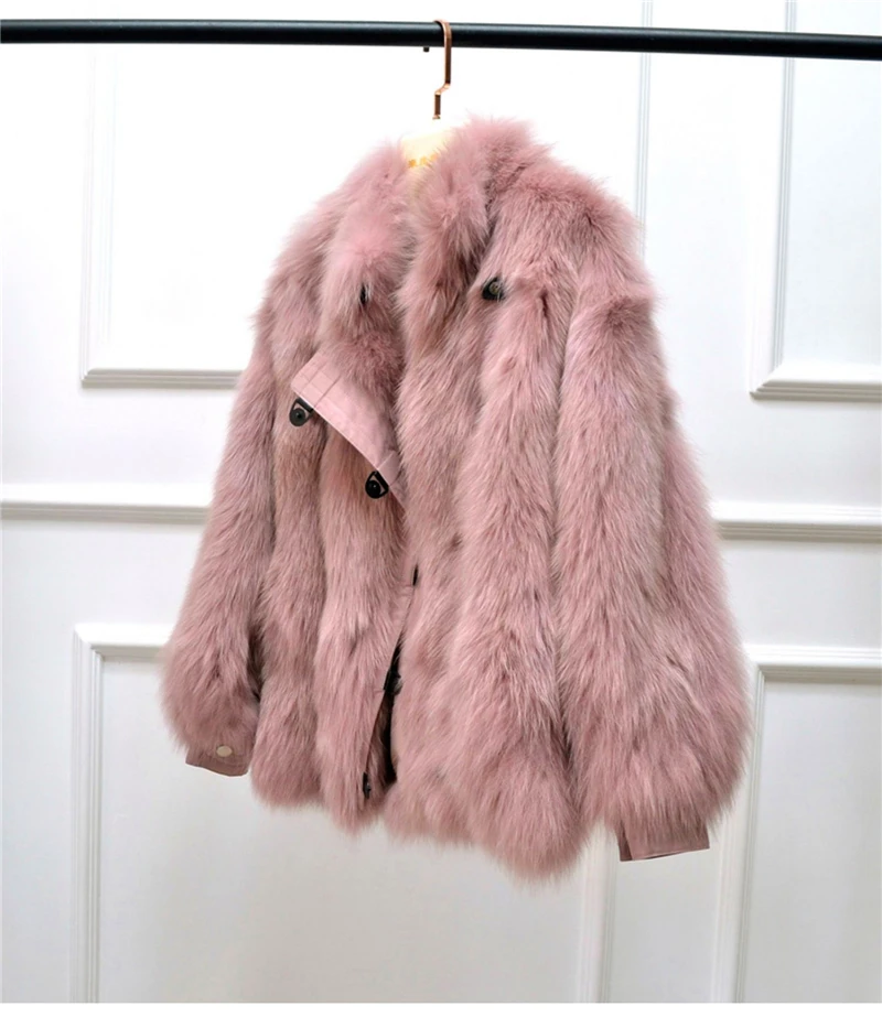 Женское зимнее пальто для отдыха из натурального Лисьего меха, теплая куртка, пальто для девочек, Женская куртка, пальто CT939