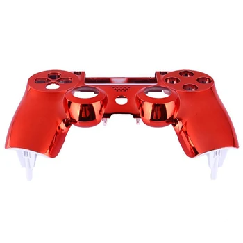 

Chrome Paint Skin Housing Shell Case Cover For Sony PlayStation 4 PS4 Controller-Red
