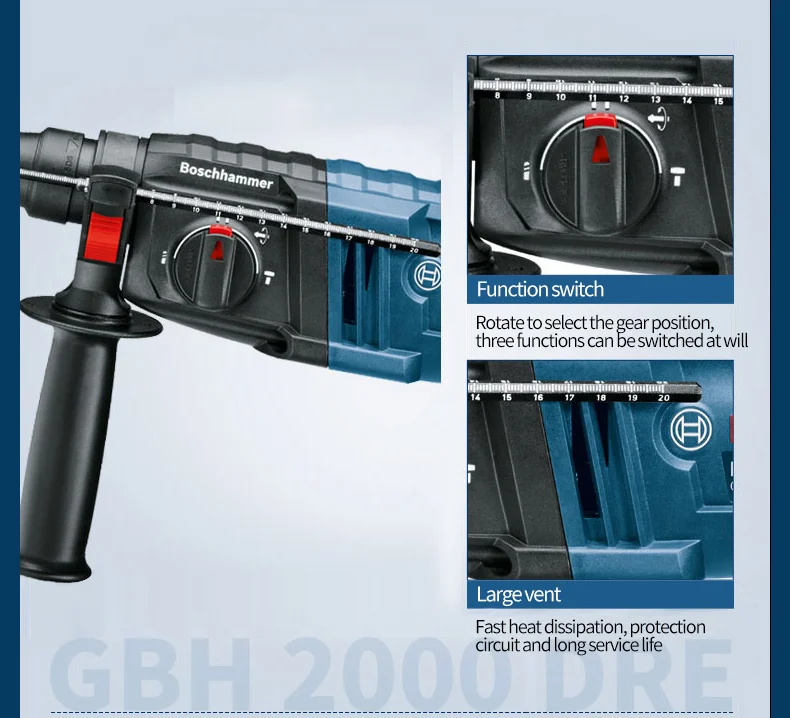 Bosch GBH2000RE/GBH2000DRE электрический молоток Ударная дрель два или три Многофункциональные бытовые электрические инструменты