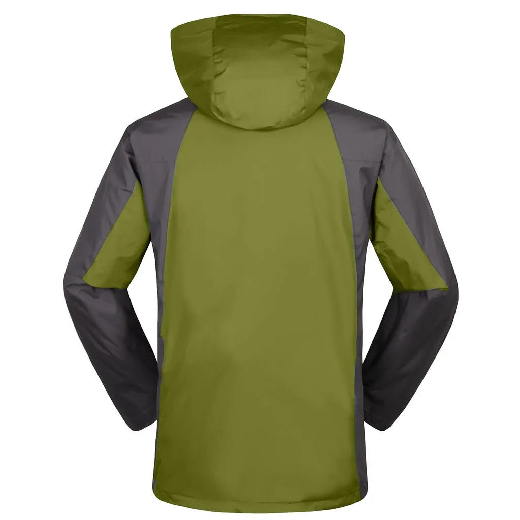 Men Winter Hooded Softshell Windproof Waterproof Soft Coat Shell Jackets Male Outdoor Warm Windbreaker For