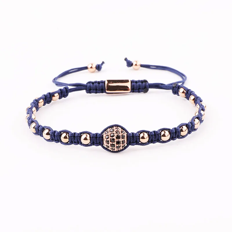 New Design High Quality 5mm Stainless Steel Beads Handmade Custom Macrame Adjustable Bracelet Jewelry For Men - Image 3