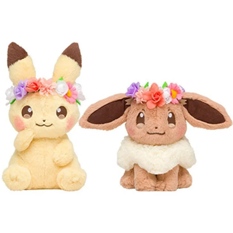 Новые подлинные японские аниме Pika& Eievui пасхальные плюшевые куклы pokemones мягкие игрушки плюшевые куклы Подарки Детские игрушки