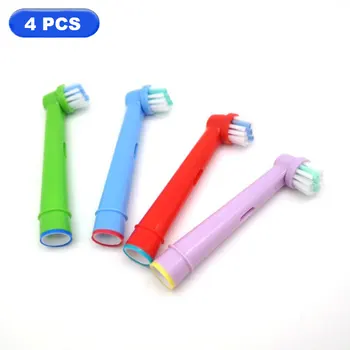 

4pcs/lot Colorful Soft Electric Children Toothbrush Heads for Oral B SB-17A FOR A TOOTH-BY-TOOTH Precision Clean