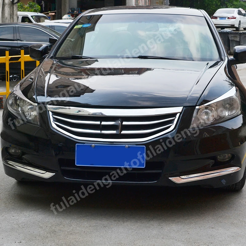 2 шт. для Honda Accord 2008-2012 углеродное волокно ABS Хромированная Крышка для фар Брови век Крышка для глаз бровей аксессуары для стайлинга автомобилей