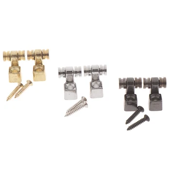 

2Pcs Alloy Electric Guitars Roller String Trees Retainer Mounting Tree Guide Electric Guitar Parts Replacement Accessories