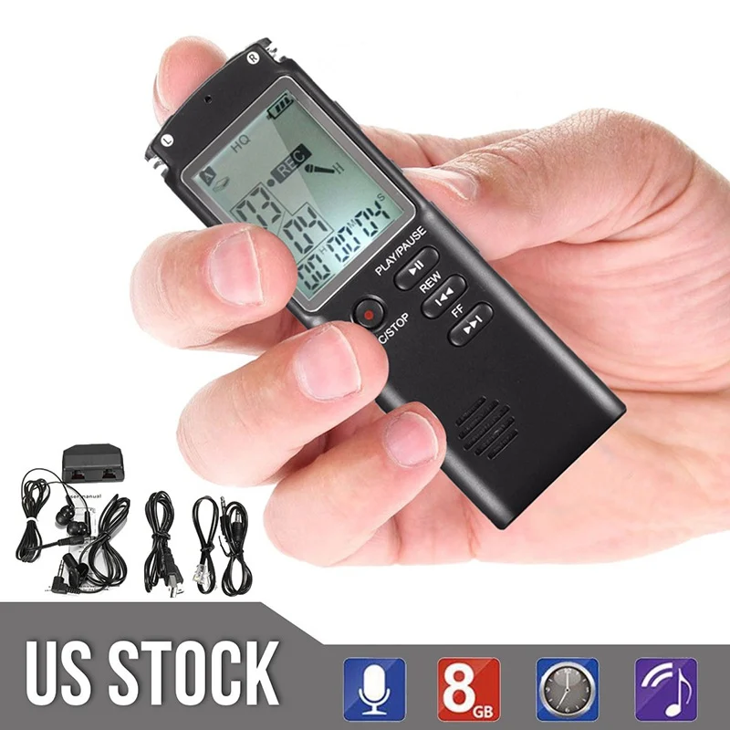  81632GB Rechargeable Recording Pen Digital Audio Voice Recorder Dictaphone MP4 Player Single Button
