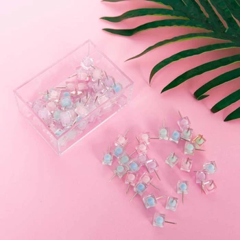 

PPYY NEW -Color Thumbtack Nail Plastic Push Pin for Photo Wall Soft Board Wood Cork Board Map Pins Fashion Creative-Gift