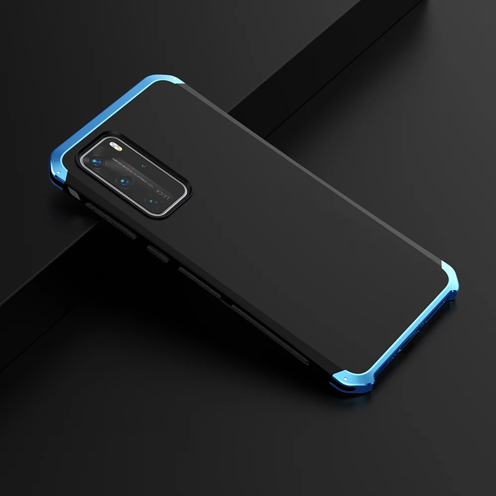 Текстурированная Противоударная металлическая рамка для Huawei P40 P20 P10 Plus PRO из