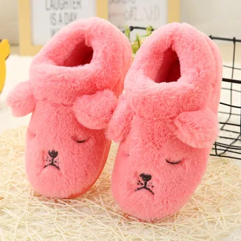

1 Pair Winter 1 to 6 years old kids slippers boy girl household good quality keep warm cartoon children slippers Home Slippers