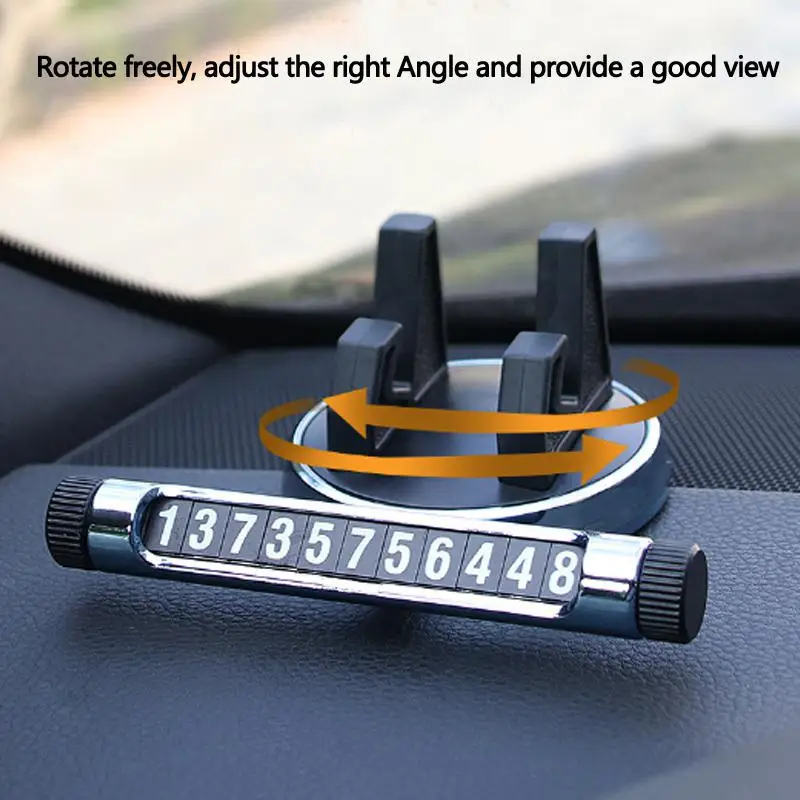 Car Parking Card Luminous Numbers Car Phone Holders