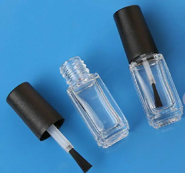 

5pcs 4ml 5ml Empty Glass Nail Polish Bottle with Brush Nail Oil Glass Container