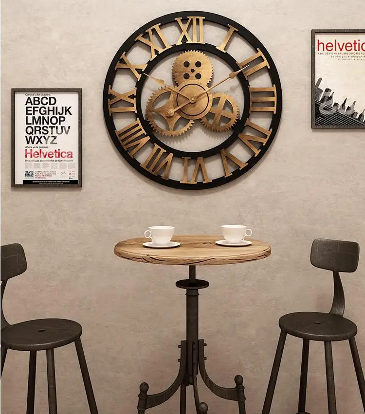 Настенные часы ручной работы Saat, негабаритные настенные часы Reloj Pared Horloge, часы Duvar Saati, роскошные художественные большие деревянные часы, винтажный домашний декор