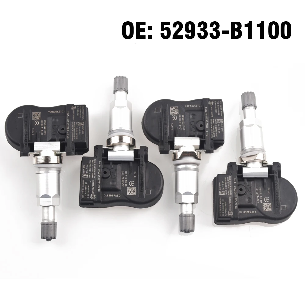 4 PCS Car Tire Pressure Monitor Sensor TPMS 52933-B1100 For Kia Carens Ceed 2012+ Sorento 2013+ for Rio 2018-2019 | Автомобили и