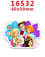 16532 30 шт мультяшный персонаж плоское украшение из смолы PR 23168 - Цвет: 16532