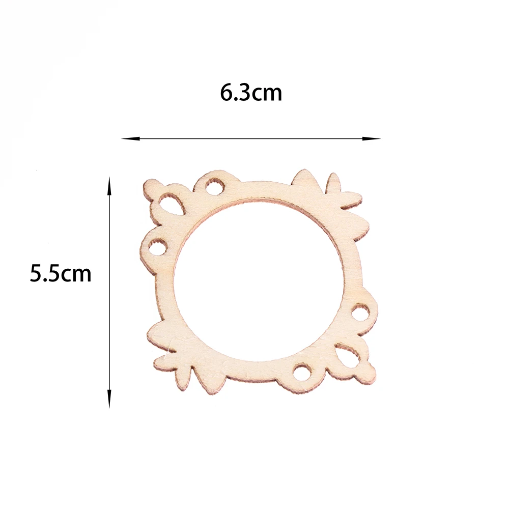 5 стилей 10 шт./компл. незавершенной рамка резные деревянные украшения, декор для Скрапбукинг карты стена Дерево творчество, рукоделие, Декор